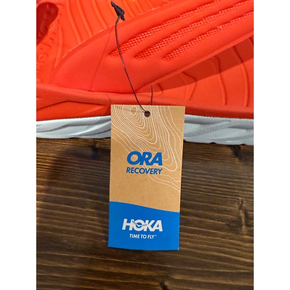 Hoka One One M Ora Recovery Flip Fiesta Amber Yellow Men's Sandals Size 11 - Picture 5 of 7